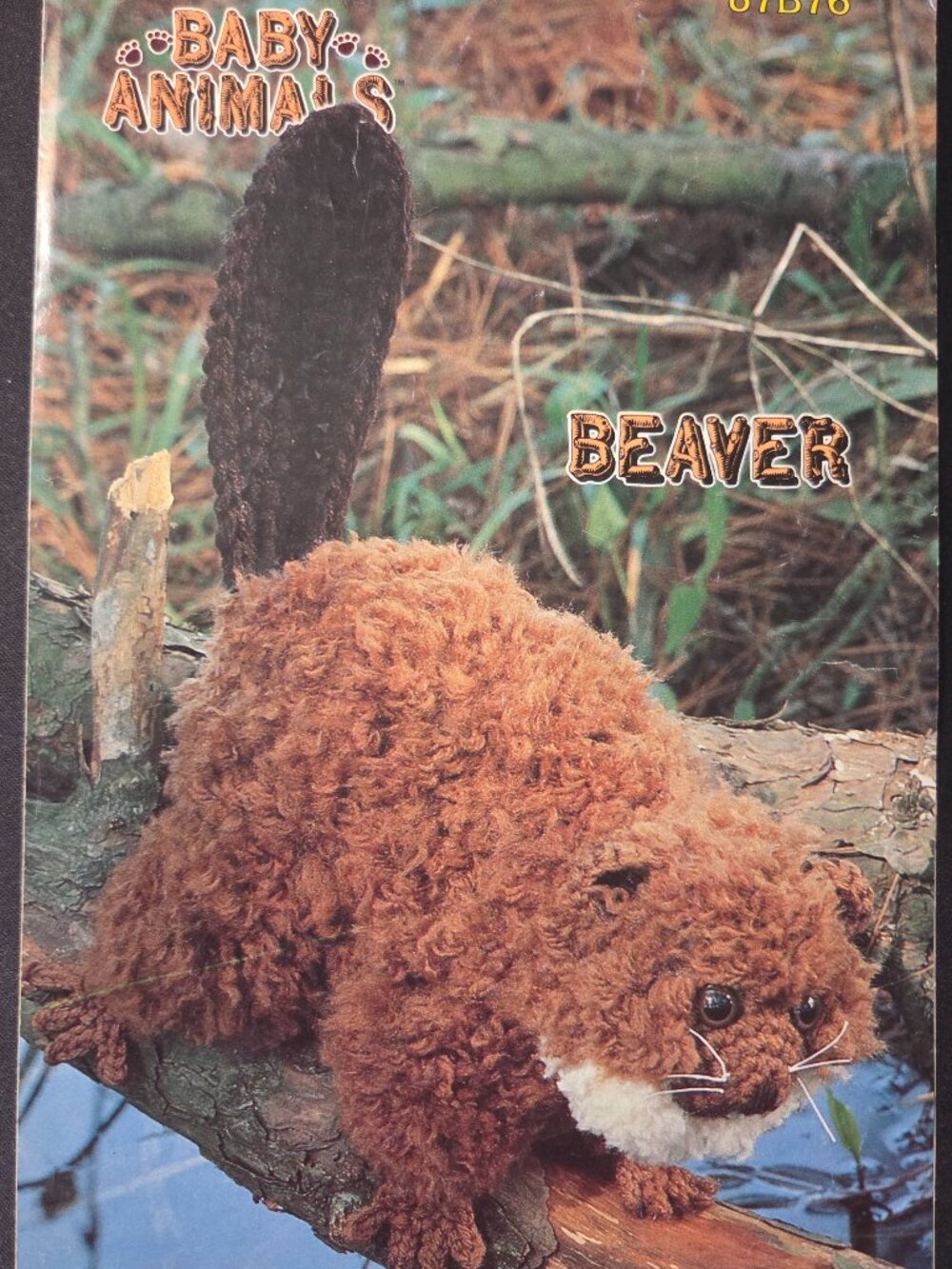 Vintage 1984 Annie's Pattern Club Baby Animals Beaver Crochet Pattern 87B76